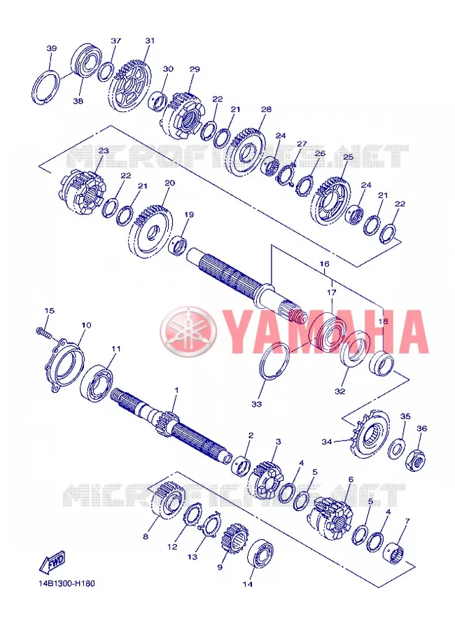 TRANSMISSION Yamaha MOTO 1000 2012 R1  YZF-R1