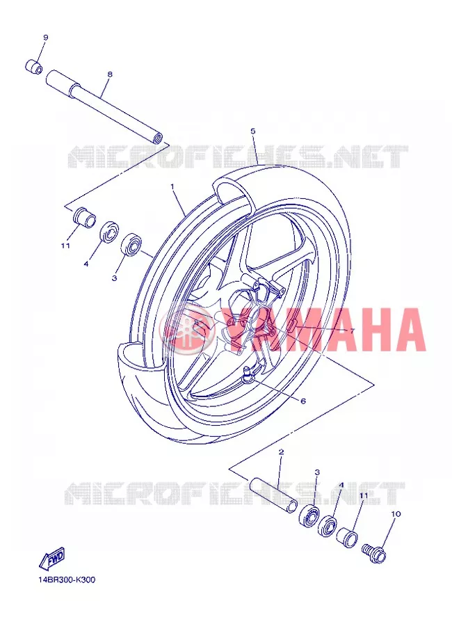 ROUE AVANT Yamaha MOTO 1000 2012 R1  YZF-R1