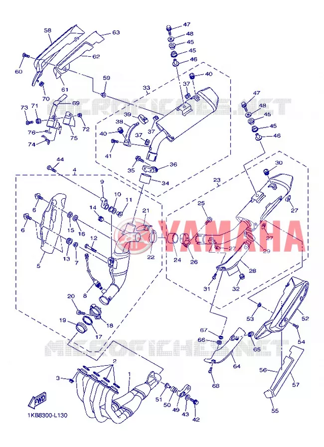 ECHAPPEMENT Yamaha MOTO 1000 2012 R1  YZF-R1