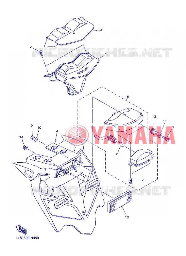 FEU ARRIERE Yamaha MOTO 1000 2012 R1  YZF-R1