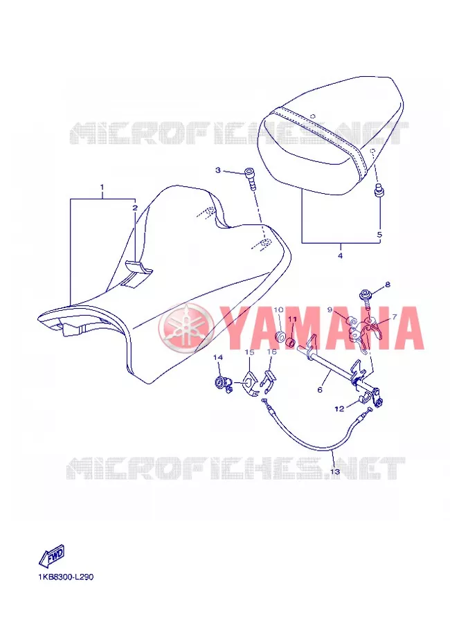 SELLE Yamaha MOTO 1000 2012 R1  YZF-R1