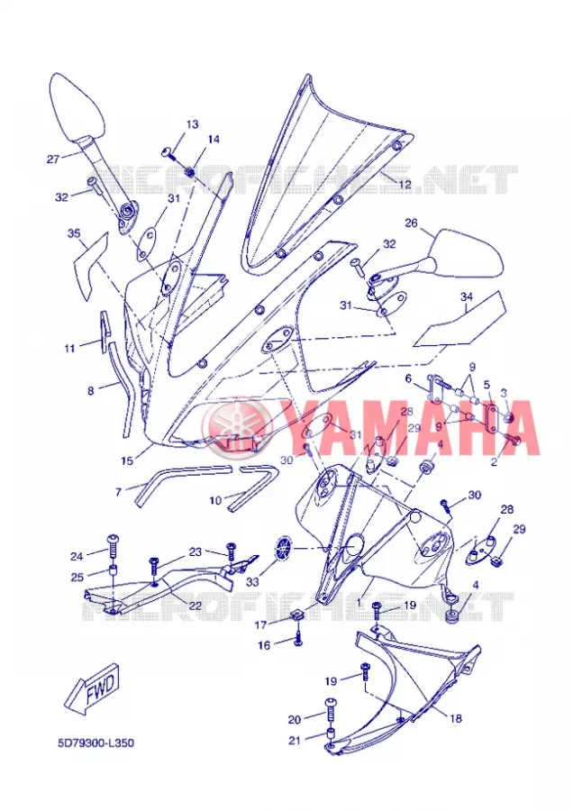 CARENAGES 2 Yamaha MOTO 125 2012 R125  YZF-R125