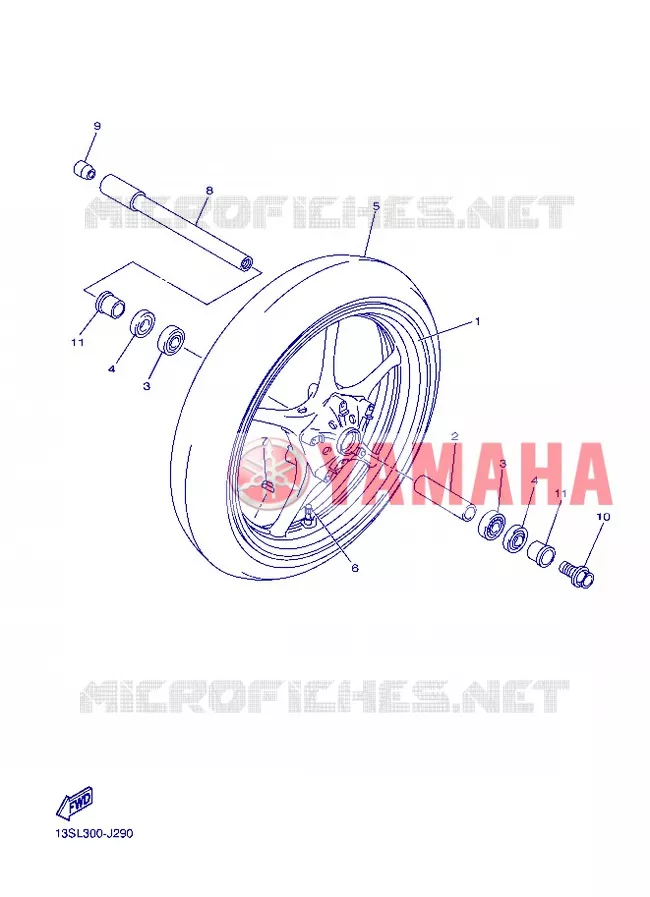 ROUE AVANT Yamaha MOTO 600 2012 R6  YZF-R6