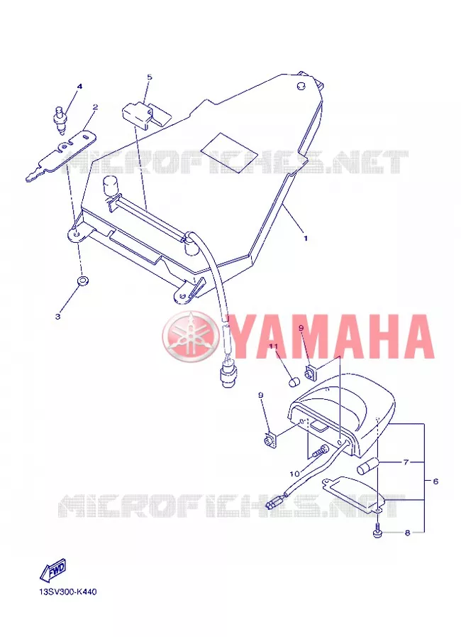 FEU ARRIERE Yamaha MOTO 600 2012 R6  YZF-R6