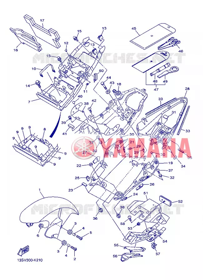 GARDE BOUE Yamaha MOTO 600 2012 R6  YZF-R6