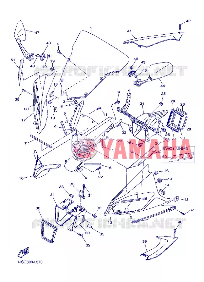 CARENAGES 1  Yamaha MOTO 600 2012 R6  YZF-R6