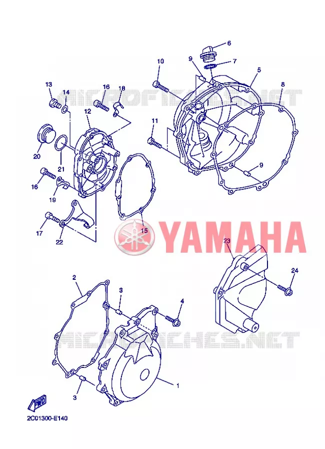 CARTER - MOTEUR 1 Yamaha MOTO 600 2012 R6  YZF-R6