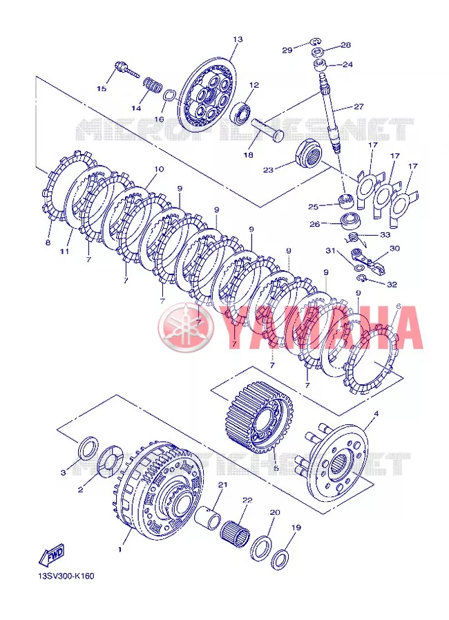 EMBRAYAGE DE DEMARREUR Yamaha MOTO 600 2012 R6  YZF-R6
