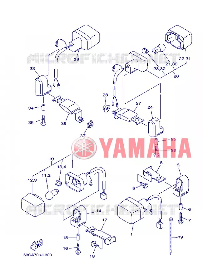 CLIGNOTANT Yamaha MOTO 200 2013 AG  AG200FE