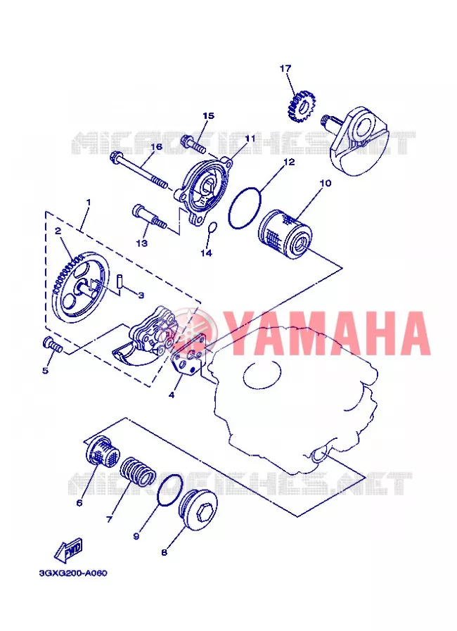 POMPE A HUILE Yamaha MOTO 200 2013 AG  AG200FE