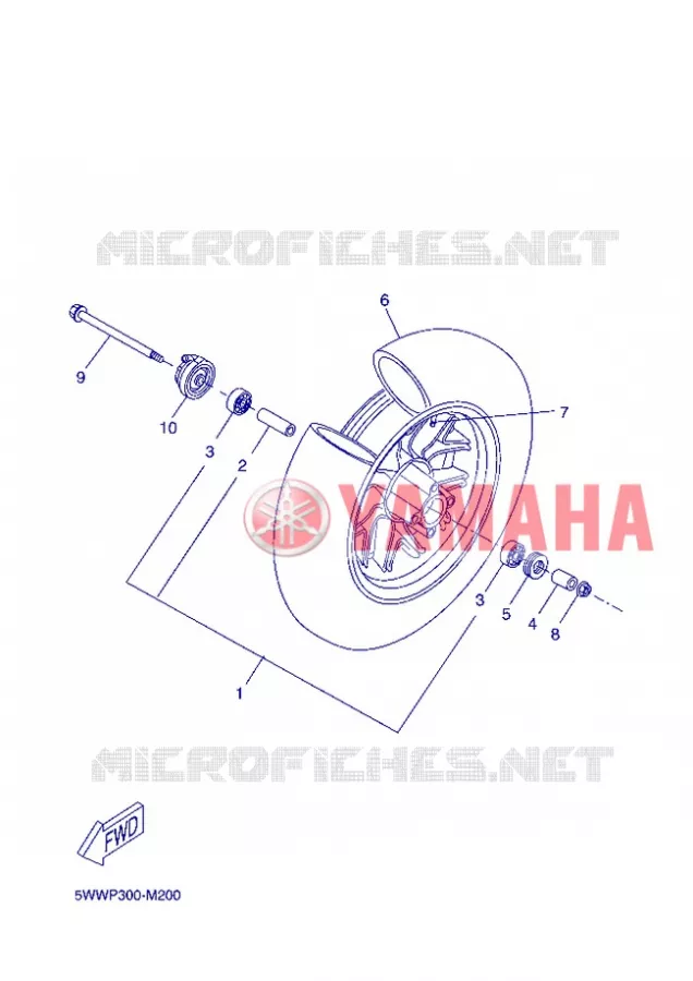 ROUE AVANT Yamaha SCOOTER 50 2013 BOOSTER  CW50