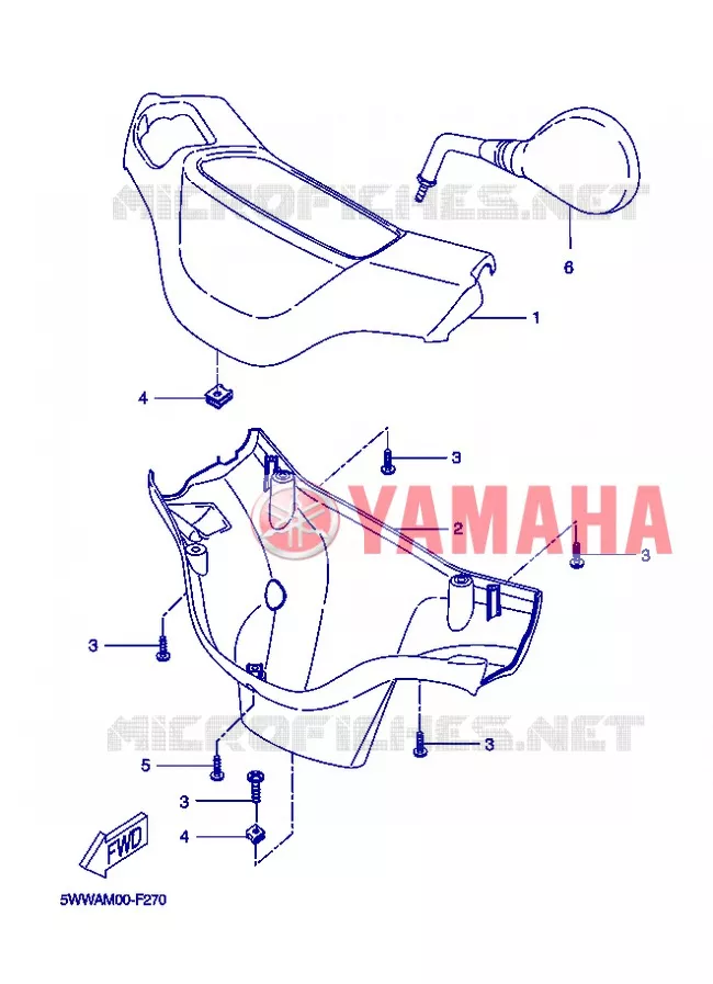 CARENAGES 1  Yamaha SCOOTER 50 2013 BOOSTER  CW50