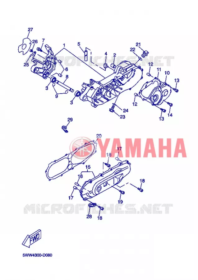 CARTER MOTEUR Yamaha SCOOTER 50 2013 BOOSTER  CW50