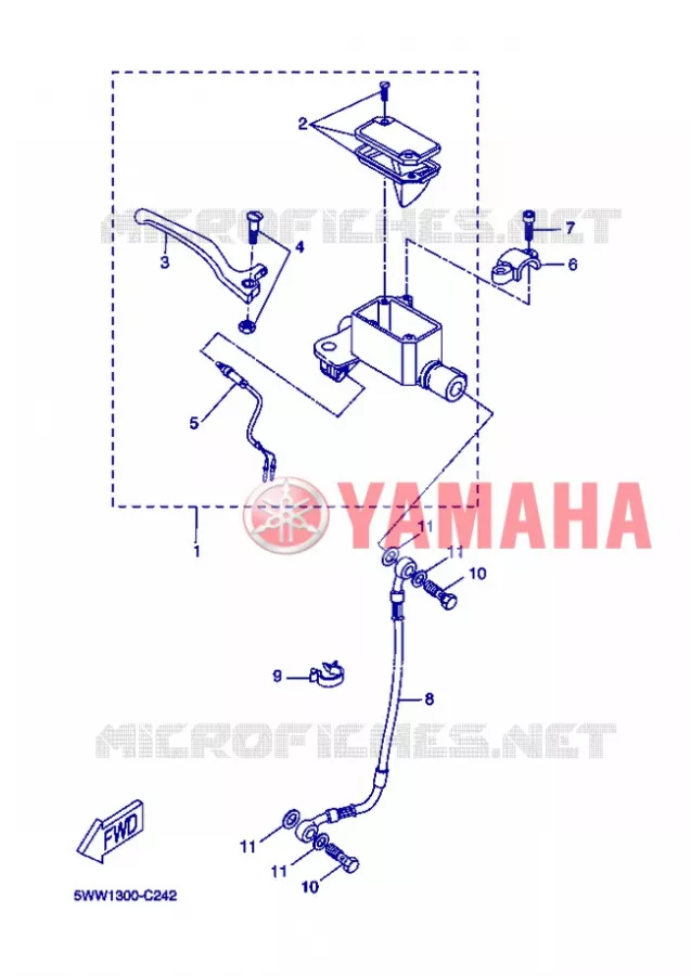 MAITRE CYLINDRE DE FREIN AVANT Yamaha SCOOTER 50 2013 BOOSTER  CW50