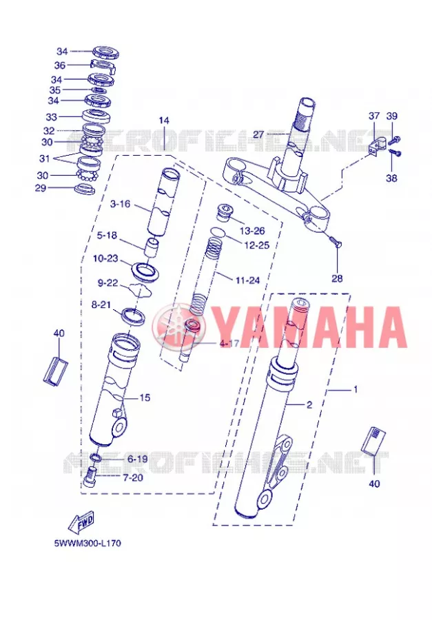 FOURCHE Yamaha SCOOTER 50 2013 BWS  CW50