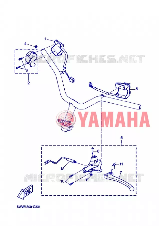 COMMODO / LEVIER Yamaha SCOOTER 50 2013 BOOSTER  CW50L