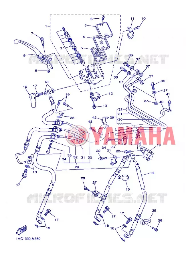 MAITRE CYLINDRE DE FREIN AVANT Yamaha MOTO 1300 2013 FJR ABS  FJR1300A