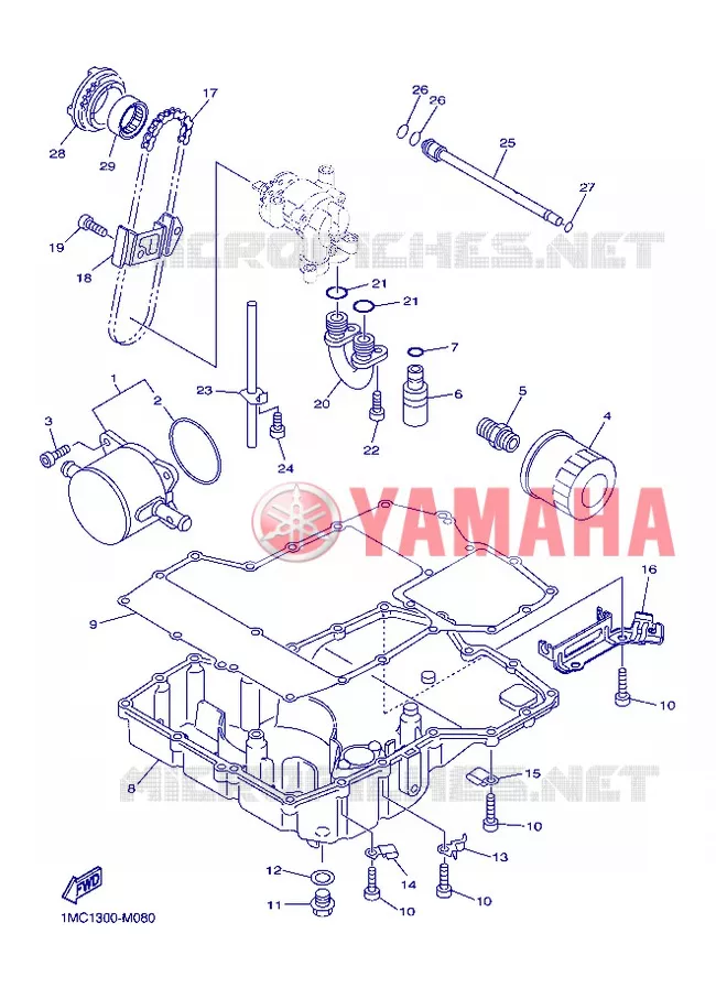 RADIATEUR D'HUILE / ECHANGEUR Yamaha MOTO 1300 2013 FJR ABS  FJR1300A