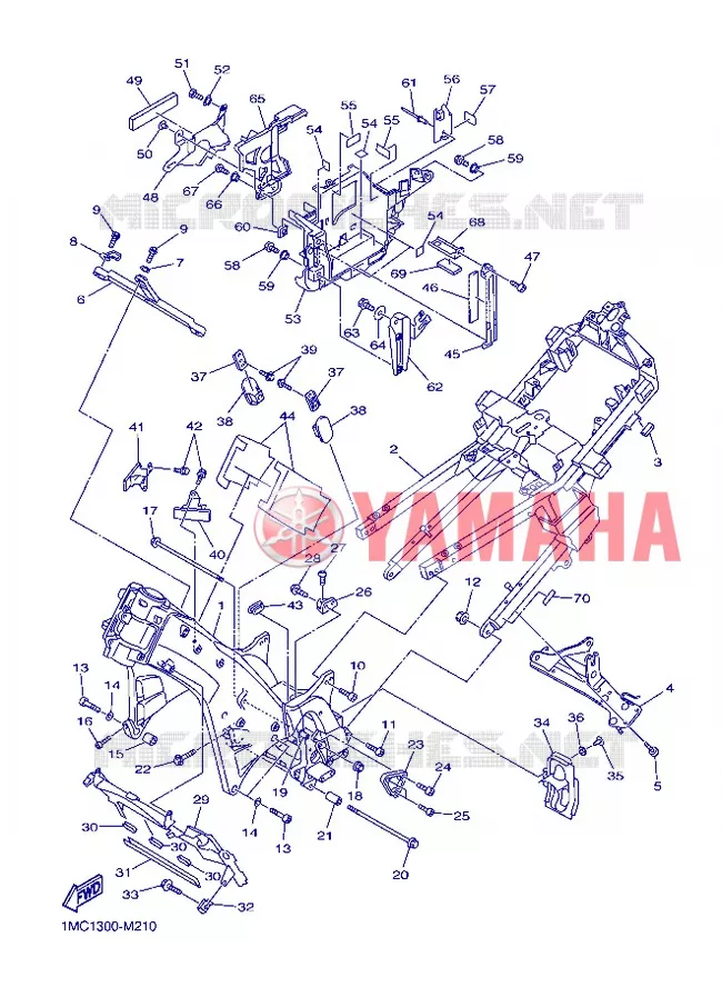 CADRE Yamaha MOTO 1300 2013 FJR ABS  FJR1300A