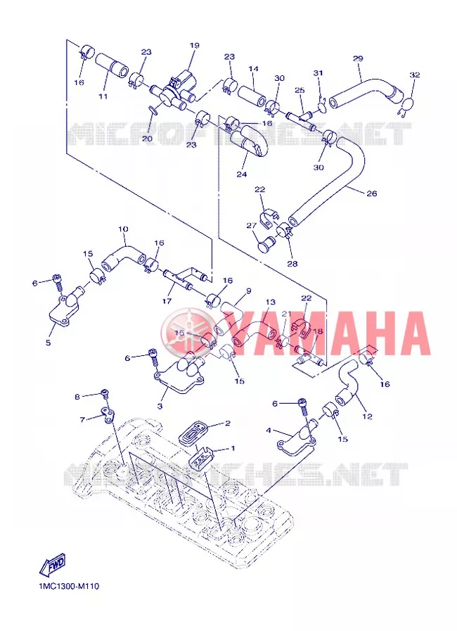 SYSTÈME D'ADMISSION D'AIR AIS Yamaha MOTO 1300 2013 FJR ABS  FJR1300A