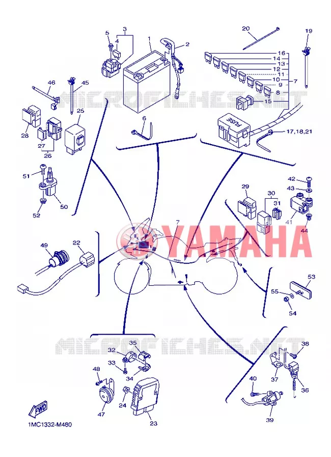 PARTIE ELECTRIQUE 2 Yamaha MOTO 1300 2013 FJR ABS  FJR1300A