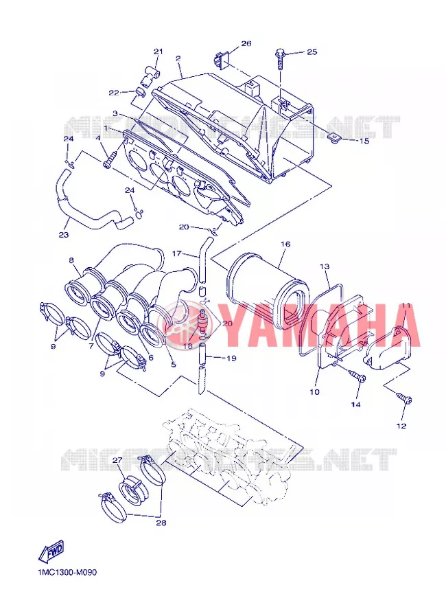 ADMISSION Yamaha MOTO 1300 2013 FJR ABS  FJR1300A
