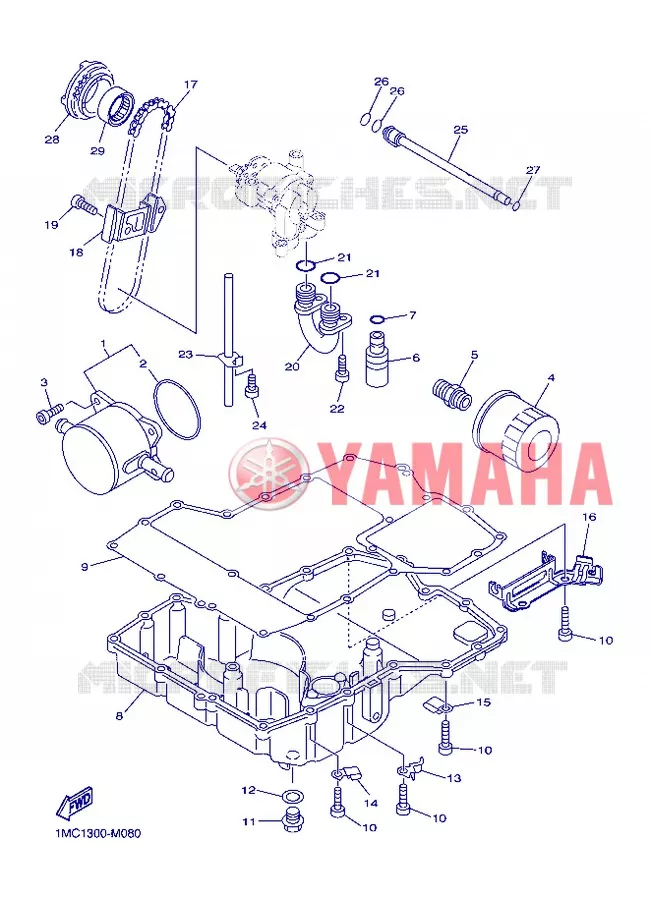 RADIATEUR D'HUILE / ECHANGEUR Yamaha MOTO 1300 2013 FJR ABS  FJR1300A