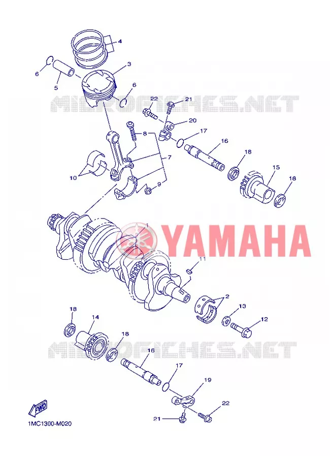 VILEBREQUIN / PISTON Yamaha MOTO 1300 2013 FJR AS ABS  FJR1300AS