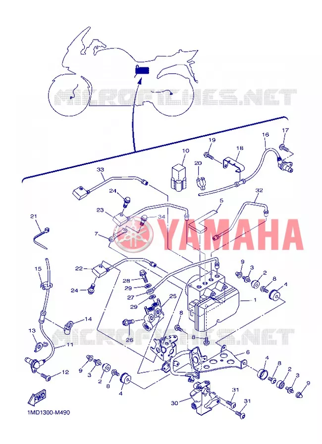 PARTIE ELECTRIQUE 3 Yamaha MOTO 1300 2013 FJR AS ABS  FJR1300AS