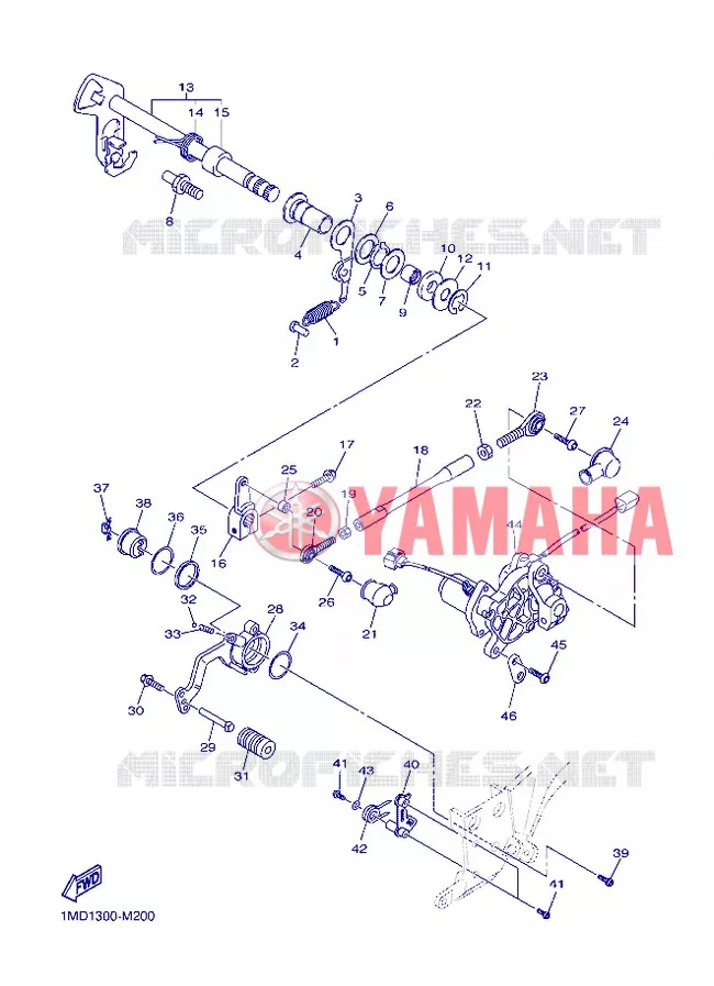 AXE DE SELECTEUR / PEDALE Yamaha MOTO 1300 2013 FJR AS ABS  FJR1300AS