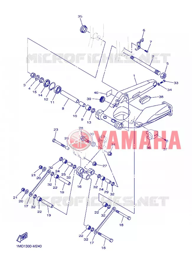 BRAS ARRIERE Yamaha MOTO 1300 2013 FJR AS ABS  FJR1300AS