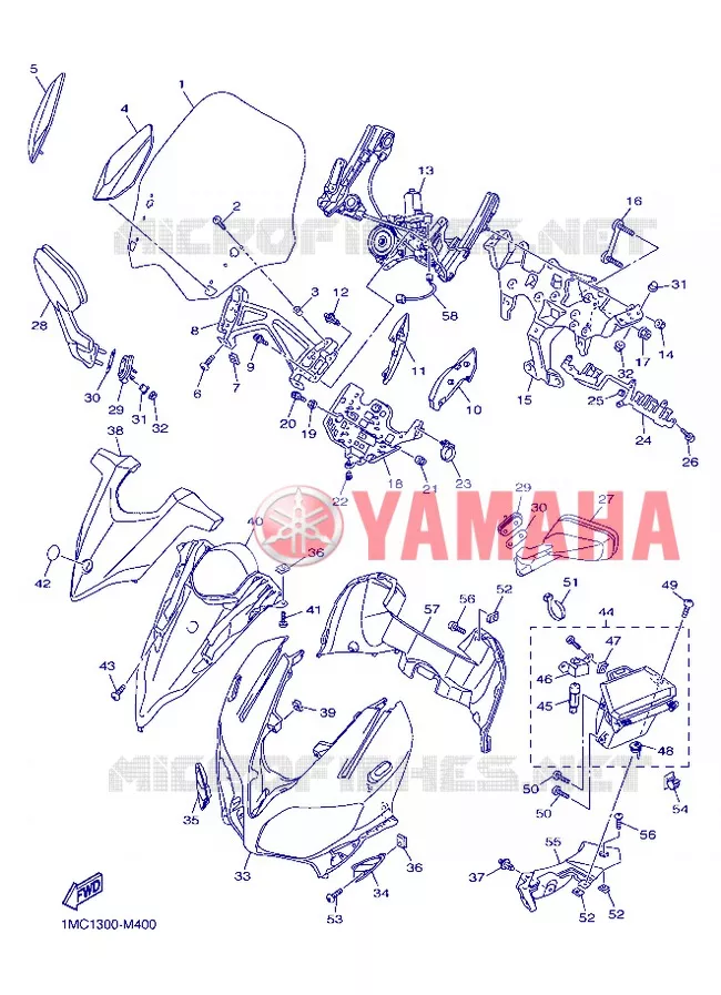 CARENAGES 1  Yamaha MOTO 1300 2013 FJR AS ABS  FJR1300AS