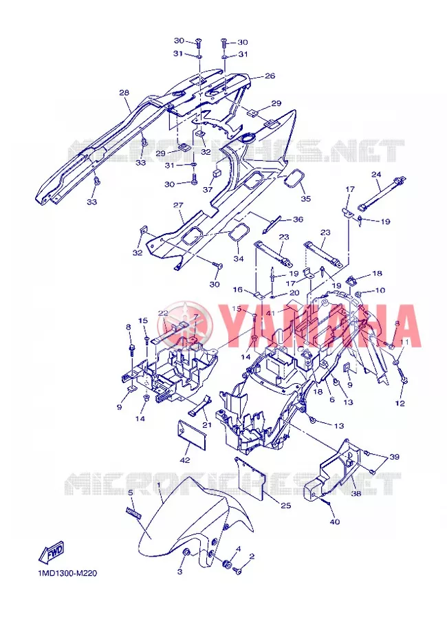 GARDE BOUE Yamaha MOTO 1300 2013 FJR AS ABS  FJR1300AS