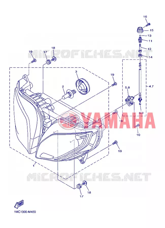 PHARE  Yamaha MOTO 1300 2013 FJR AS ABS  FJR1300AS
