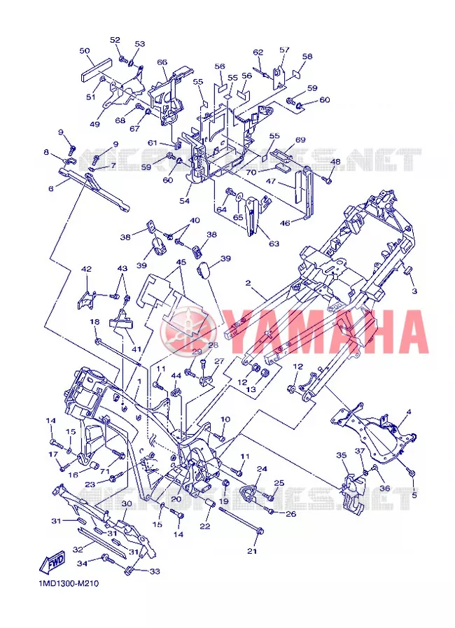 CADRE Yamaha MOTO 1300 2013 FJR AS ABS  FJR1300AS