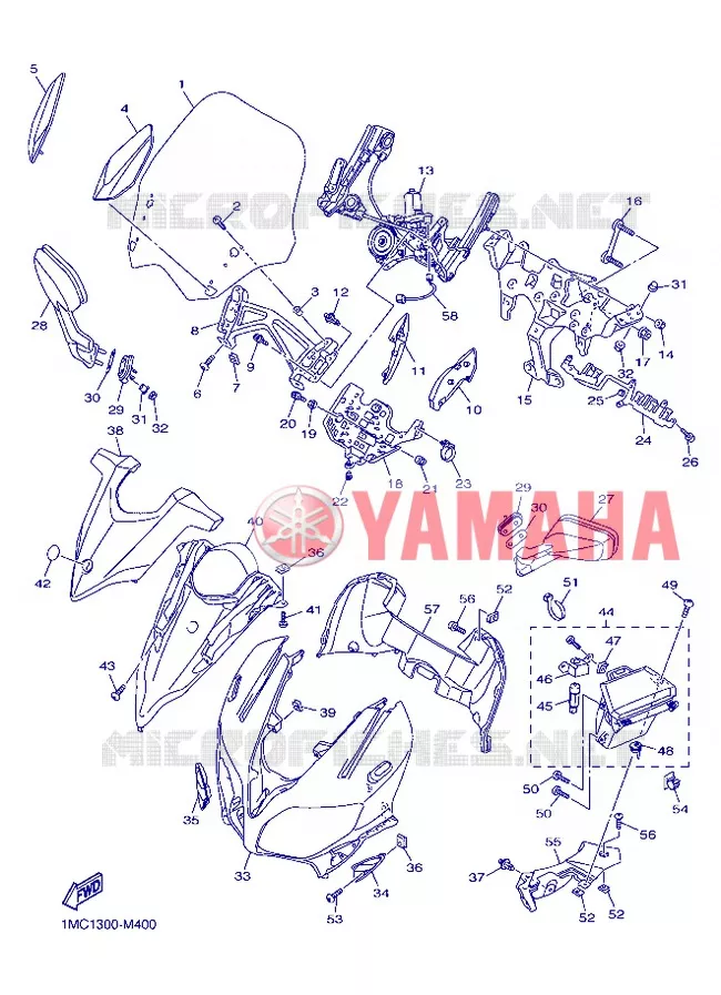 CARENAGES 1  Yamaha MOTO 1300 2013 FJR AS ABS  FJR1300AS
