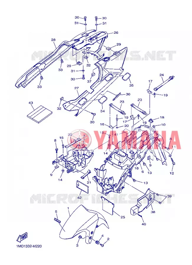 GARDE BOUE Yamaha MOTO 1300 2013 FJR AS ABS  FJR1300AS