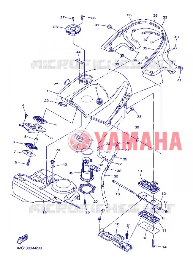 RESERVOIR A ESSENCE Yamaha MOTO 1300 2013 FJR AS ABS  FJR1300AS