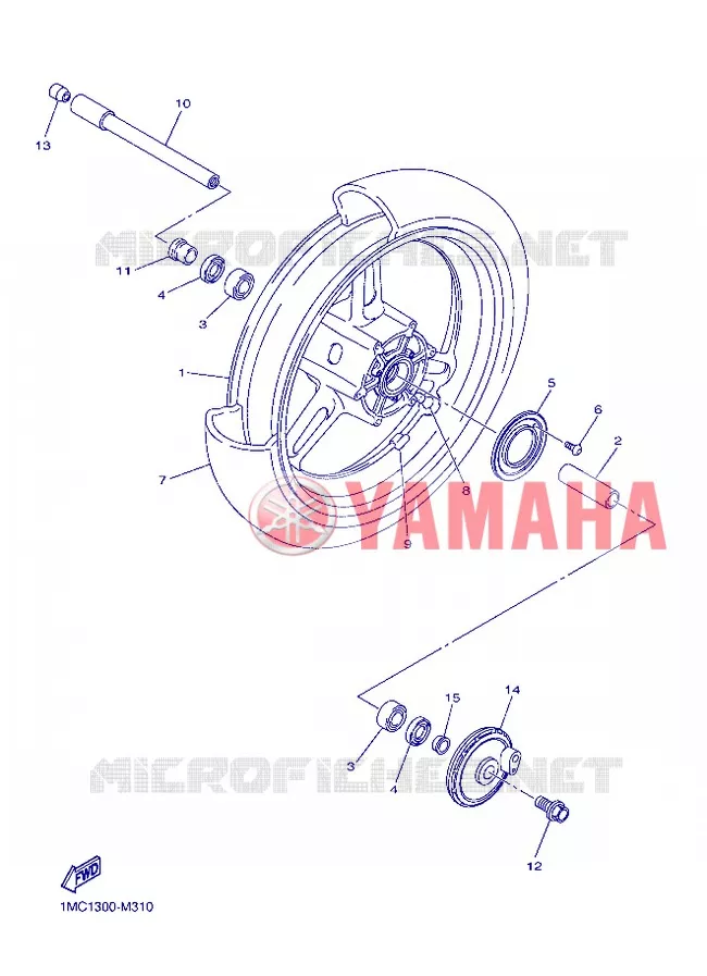 ROUE AVANT Yamaha MOTO 1300 2013 FJR AS ABS  FJR1300AS