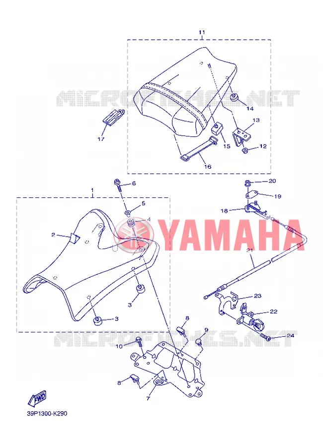 SELLE Yamaha MOTO 800 2013 FZ8  FZ8-N