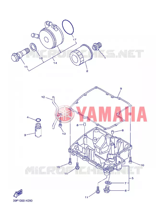 FILTRE A HUILE Yamaha MOTO 800 2013 FZ8  FZ8-N