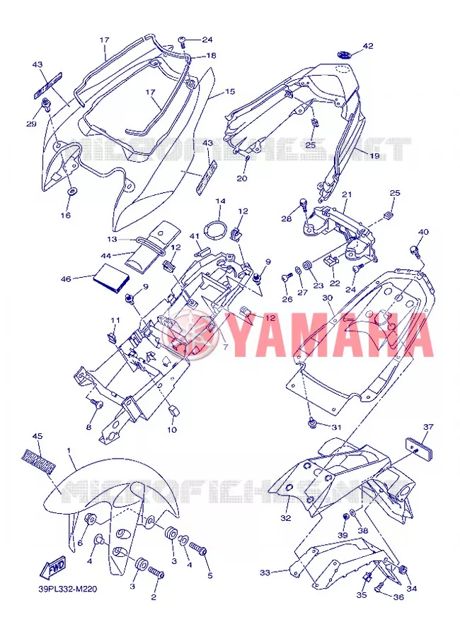 GARDE BOUE Yamaha MOTO 800 2013 FZ8  FZ8-N