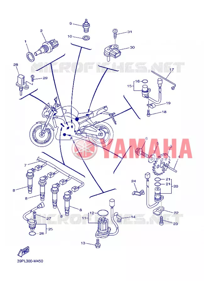 PARTIE ELECTRIQUE 1 Yamaha MOTO 800 2013 FZ8  FZ8-N