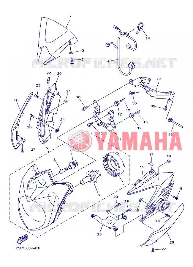 PHARE  Yamaha MOTO 800 2013 FZ8  FZ8-N