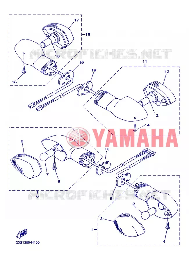 CLIGNOTANT Yamaha MOTO 800 2013 FZ8  FZ8-N