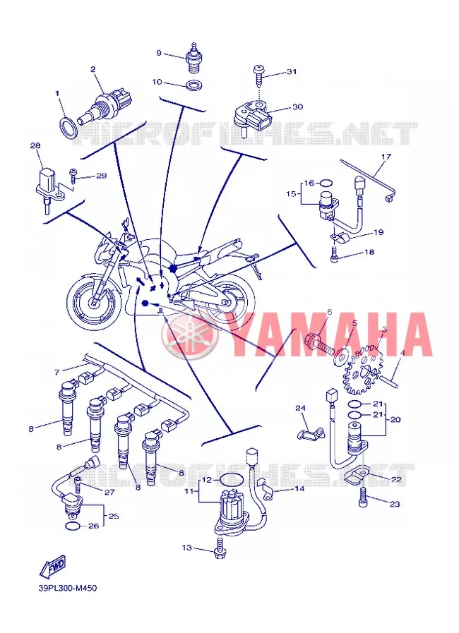 PARTIE ELECTRIQUE 1 Yamaha MOTO 800 2013 FZ8  FZ8-N