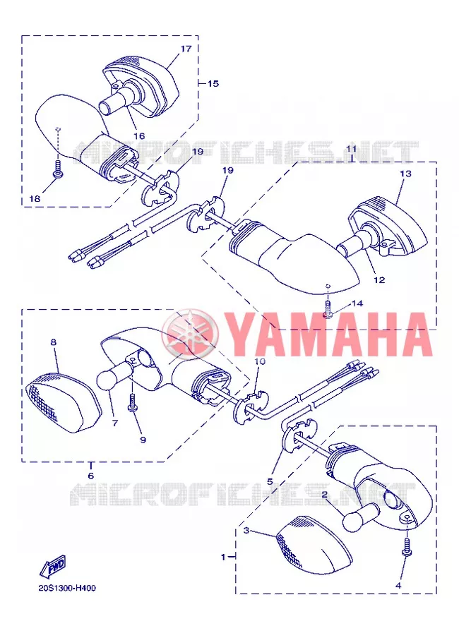 CLIGNOTANT Yamaha MOTO 800 2013 FZ8 ABS  FZ8-NA