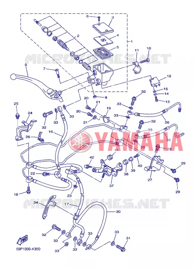 MAITRE CYLINDRE DE FREIN AVANT Yamaha MOTO 800 2013 FZ8 ABS  FZ8-NA