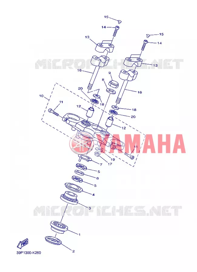 DIRECTION Yamaha MOTO 800 2013 FZ8 ABS  FZ8-NA