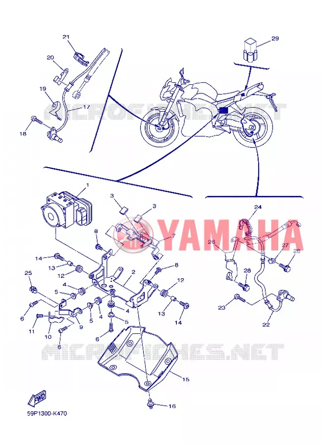 PARTIE ELECTRIQUE 3 Yamaha MOTO 800 2013 FZ8 ABS  FZ8-NA